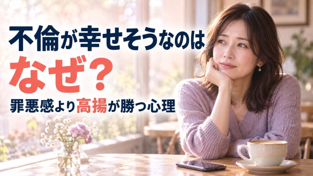 不倫が幸せそうに見える理由と、罪悪感より高揚が勝つ心理