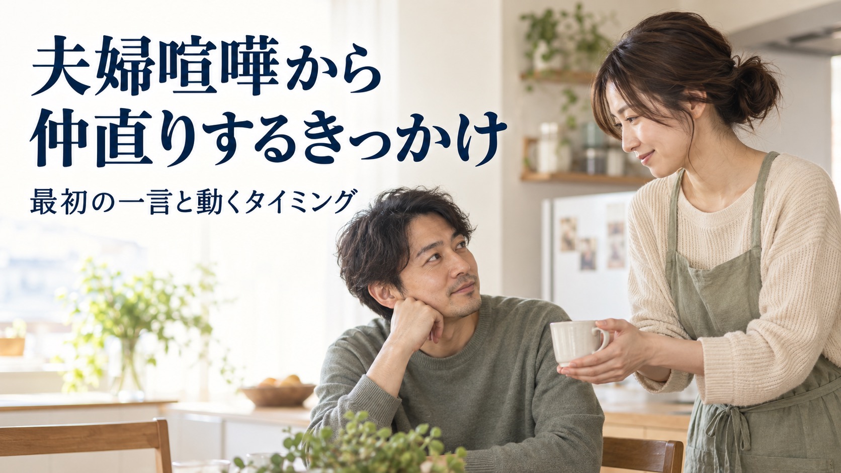 夫婦喧嘩から仲直りするきっかけ。最初の一言と動くタイミング